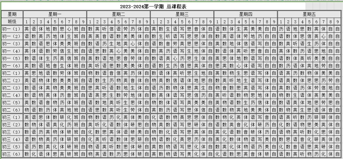 beat365中国唯一官网2023-2024第一学期总课程表（初中）.png